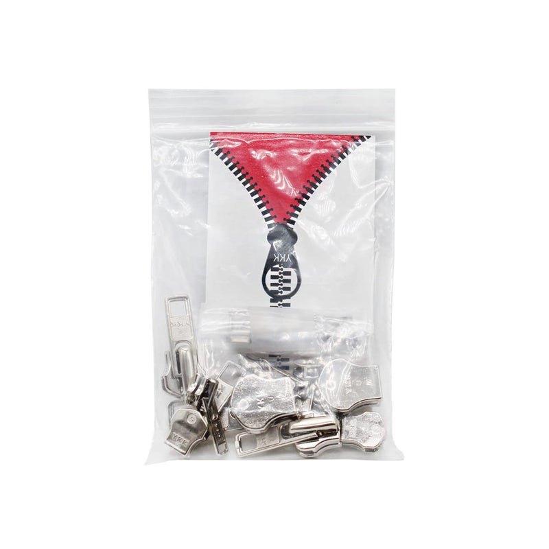 YKK ZipperStop Wholesale - Zipper Repair Kit Solution 9 Sets YKK Auto Lock Sliders Assorted 3 of #3, 2 of #5, 2 of #7 and 2 of #10 Included Top & Bottom Stops Made in USA (YKK Aluminum Auto Lock Sliders) - Image 4